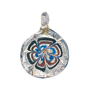 Silver foiled Glass Pendants 15445