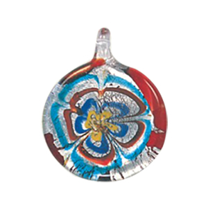 Silver foiled Glass Pendants 15446