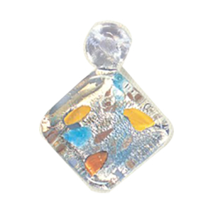 Silver foiled Glass Pendants 15450
