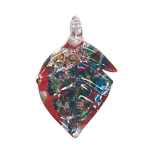 Silver foiled Glass Pendants 15458