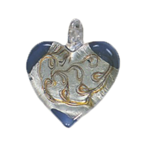 Silver foiled Glass Pendants 15472