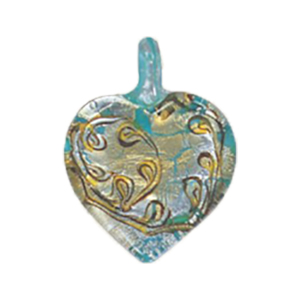 Silver foiled Glass Pendants 15474