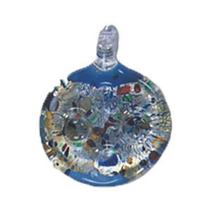 Silver foiled Glass Pendants 15477