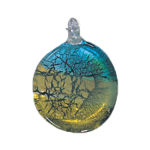 Silver foiled Glass Pendants 15480