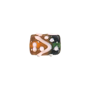 Stringer Lampworked Tube Glass Beads 13684