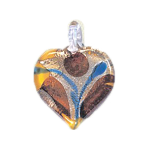 Silver foiled Glass Pendants 15489