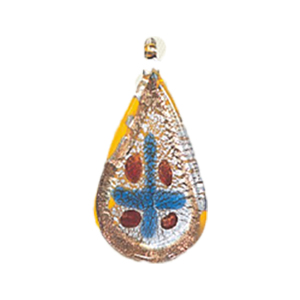Silver foiled Glass Pendants 15505