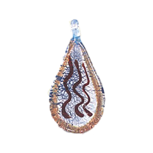 Silver foiled Glass Pendants 15506