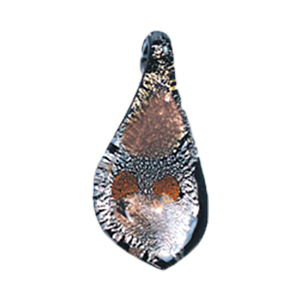 Silver foiled Glass Pendants 15513