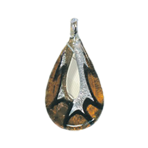 Silver foiled Glass Pendants 15529
