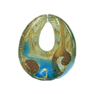 Silver foiled Glass Pendants 15532