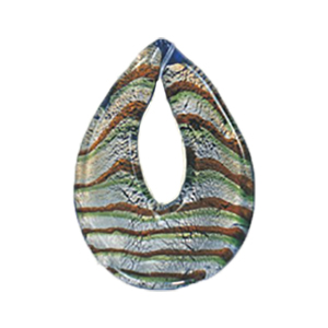 Silver foiled Glass Pendants 15533