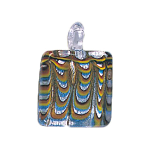 Silver foiled Glass Pendants 15545