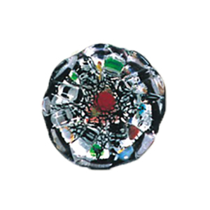 Silver foiled Glass Pendants 15549