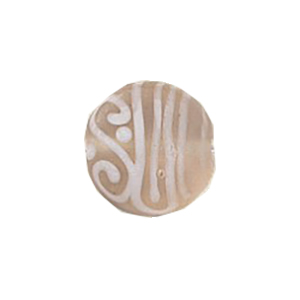 Stringer and Dotted Lampworked flat Round Glass Beads 13822