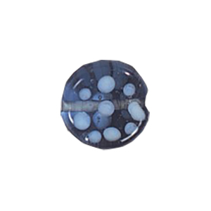 Stringer and Dotted Lampworked flat Round Glass Beads 13832