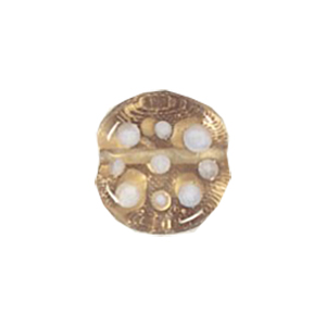 Stringer and Dotted Lampworked flat Round Glass Beads 13836