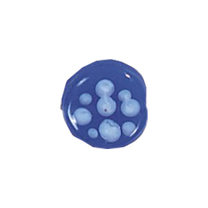 Stringer and Dotted Lampworked flat Round Glass Beads 13838
