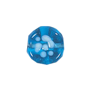 Stringer and Dotted Lampworked flat Round Glass Beads 13844