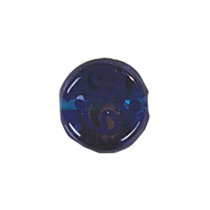 Stringer and Dotted Lampworked flat Round Glass Beads 13848