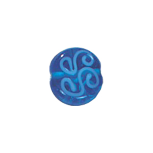 Stringer and Dotted Lampworked flat Round Glass Beads 13956