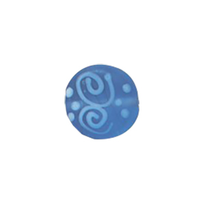 Stringer and Dotted Lampworked flat Round Glass Beads 13965