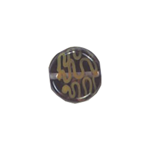 Stringer and Dotted Lampworked flat Round Glass Beads 13979