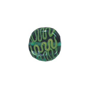 Stringer and Dotted Lampworked flat Round Glass Beads 13983