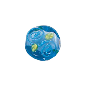 Stringer and Dotted Color lined fancy decorated flat Round Glass Beads 13990