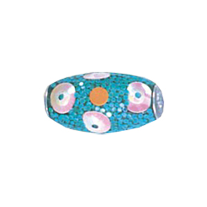 Decorated or Embellished Clay Beads 15743