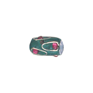 Decorated or Embellished Clay Beads 16023