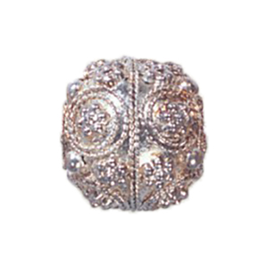 Hollow Engraved Fancy Metal Beads 17018