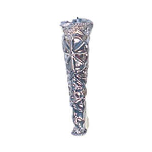 Hollow Metal Cone Beads stamped Metal sheet electroplated 16642