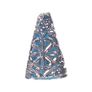 Hollow Metal Cone Beads stamped Metal sheet electroplated 16681