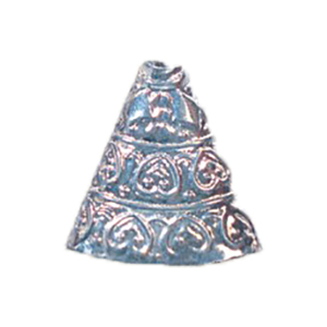 Hollow Metal Cone Beads stamped Metal sheet electroplated 16682